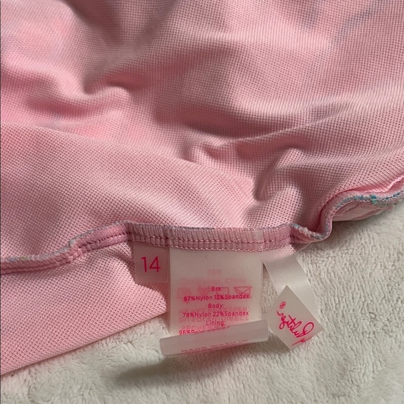 Lilly Pulitzer Teal and Pink One Piece Swimsuit - Picture 8 of 10